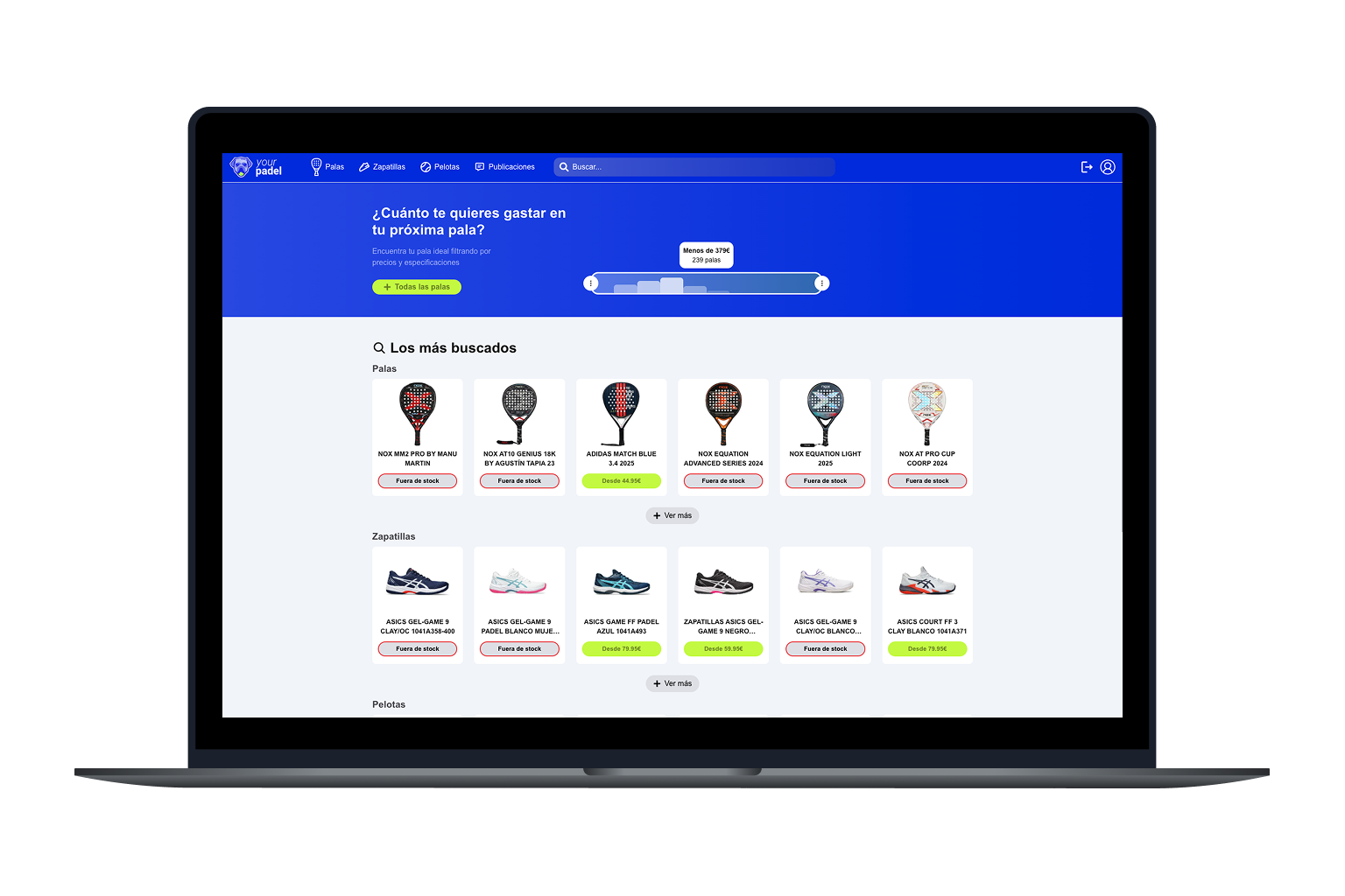 Padel Product Price Comparison Platform 1